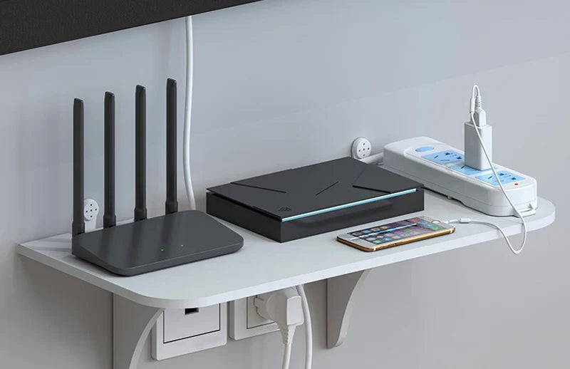 Structura | Wandregal Organizer | Bohren-frei & robust | Für Router, Kosmetik & Deko