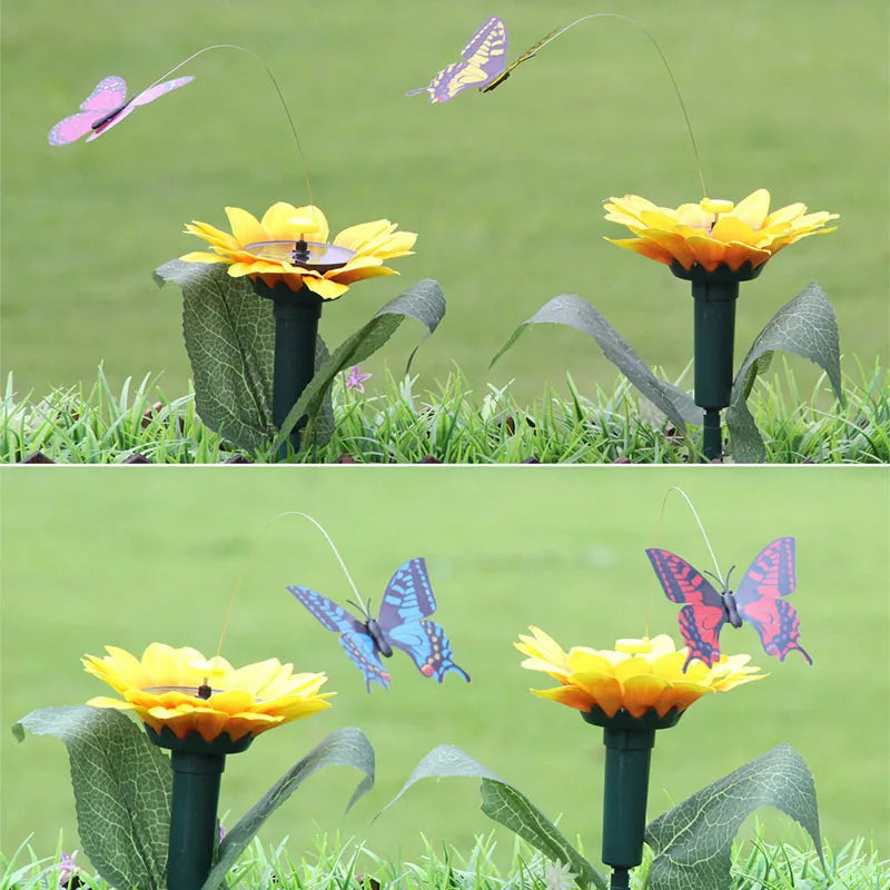 Solwina Sonnenblumenstecker | Solar-Deko Mit Bewegung | Wetterfest & Farbenfroh | Für Garten & Balkon