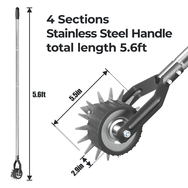 EdgeTrim | Manueller Rasenkantenschneider | Edelstahl & Selbstschärfend | Ergonomisch