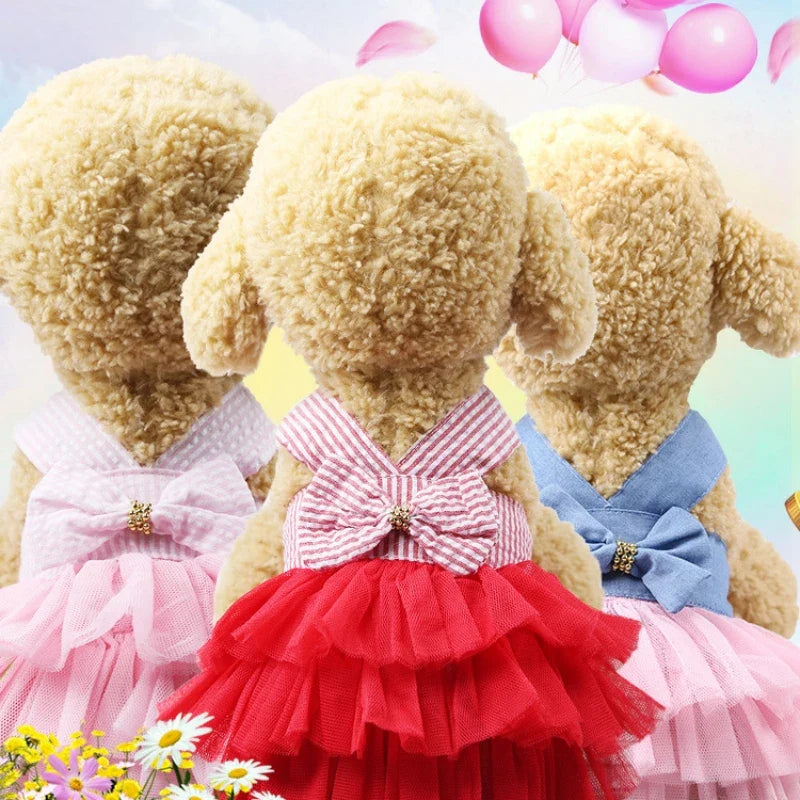 PetLuxe Haustier-Sommerkleid | Süßes Prinzessinnen-Design | Atmungsaktiv | Für Hunde & Katzen