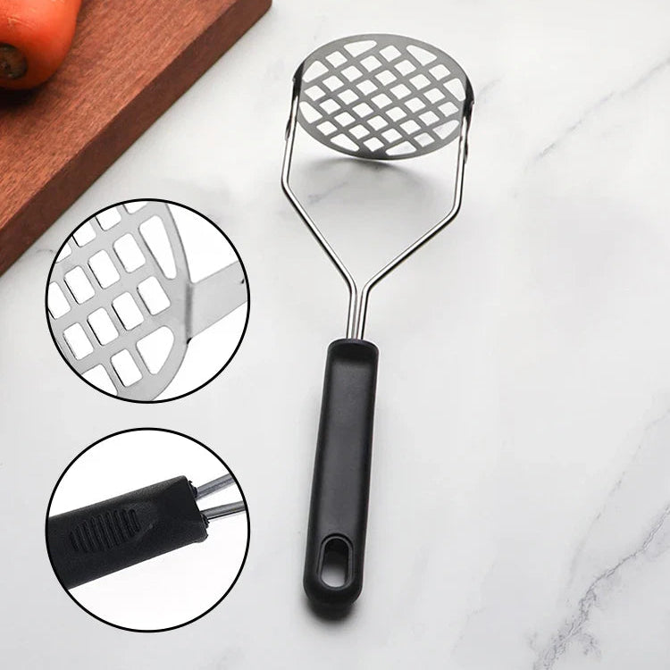 MashCraft Kartoffelstampfer | Profi-Stärke & Ergonomischer Komfort | Edelstahl & Soft-Griff