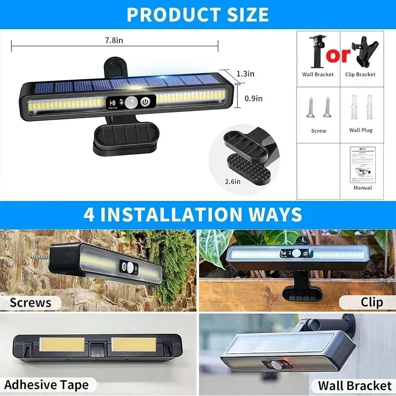 Solarix ClipLight | 36 LEDs | Bewegungsmelder | Kabellos & Wetterfest