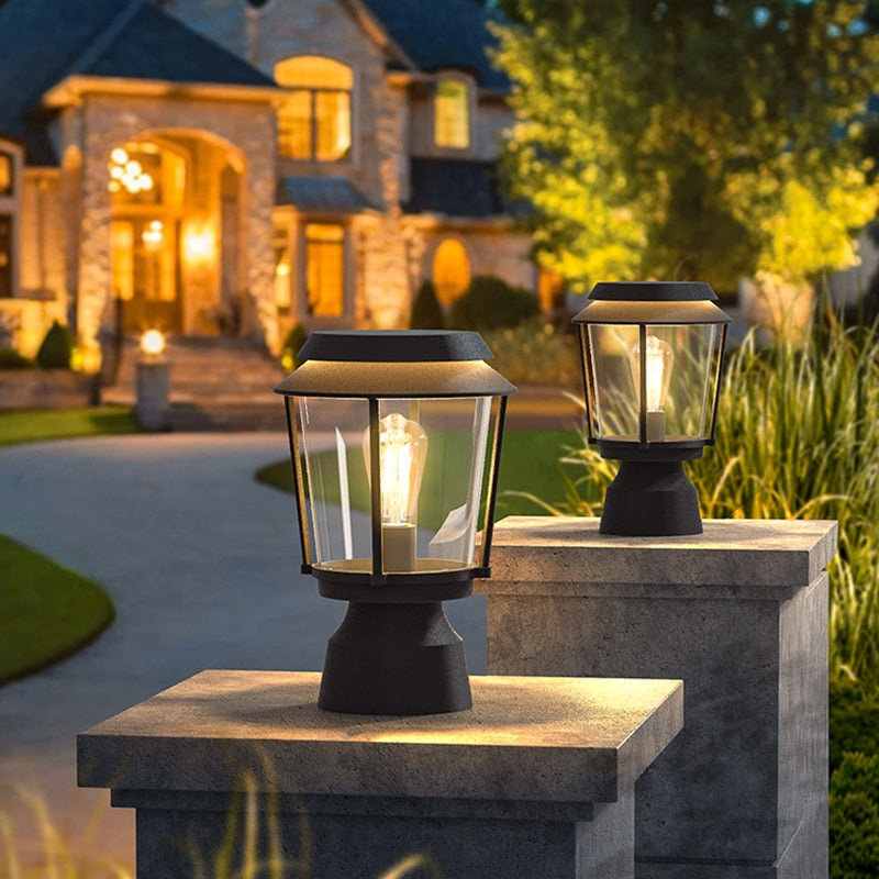LumenoGlow Außenleuchte | Solar Wandleuchte mit Dämmerungssensor | IP65 wetterfest | Edelstahlgehäuse | Für Garten & Fassade
