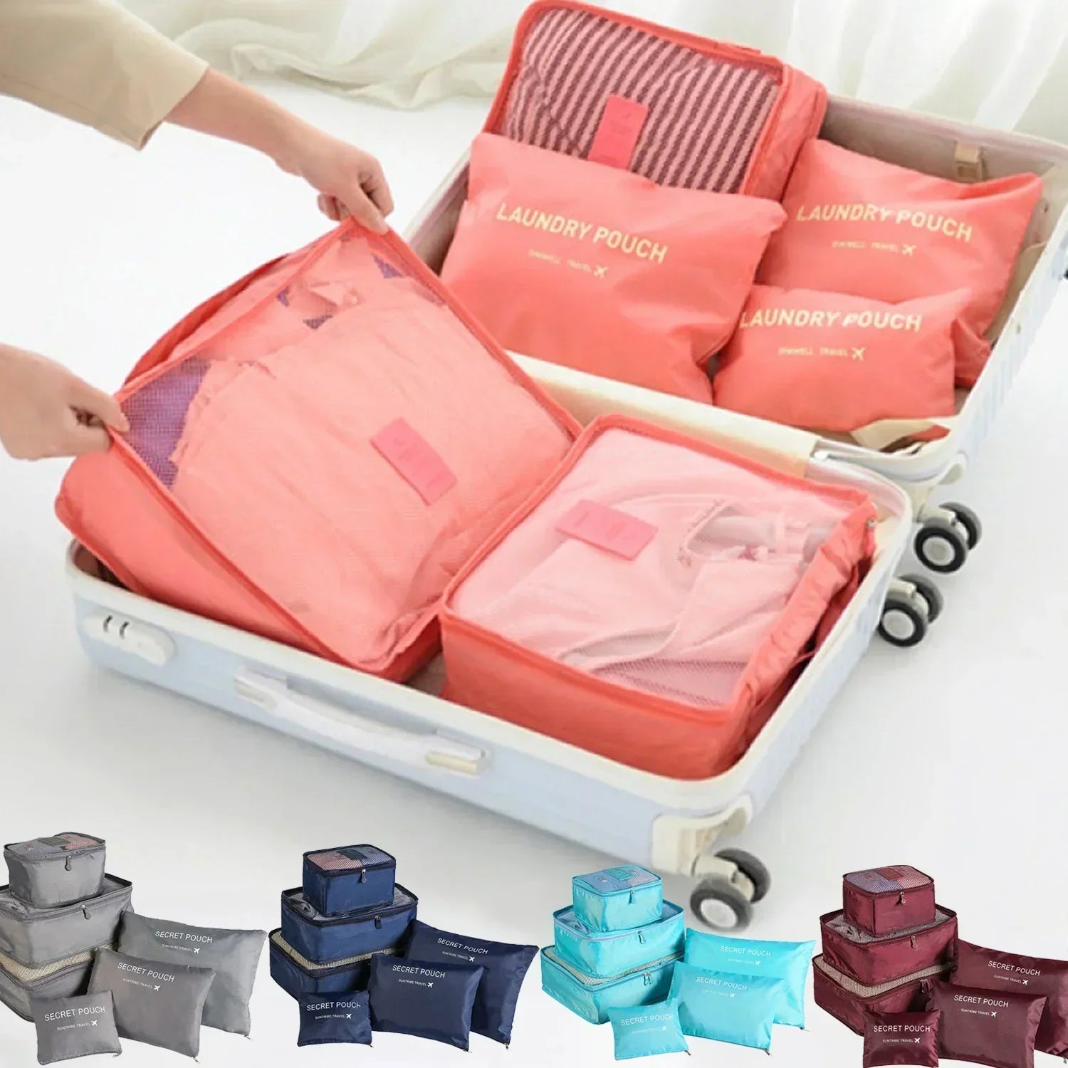 PackMate | Kofferorganizer Set | Wasserabweisend | 6-teilig