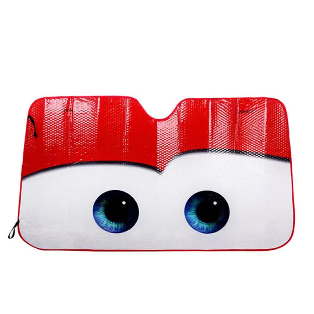 ThermoGuard Auto-Sonnenblende | Hitzeschutz mit Stil | Faltbar & Leicht | Grey Face Design