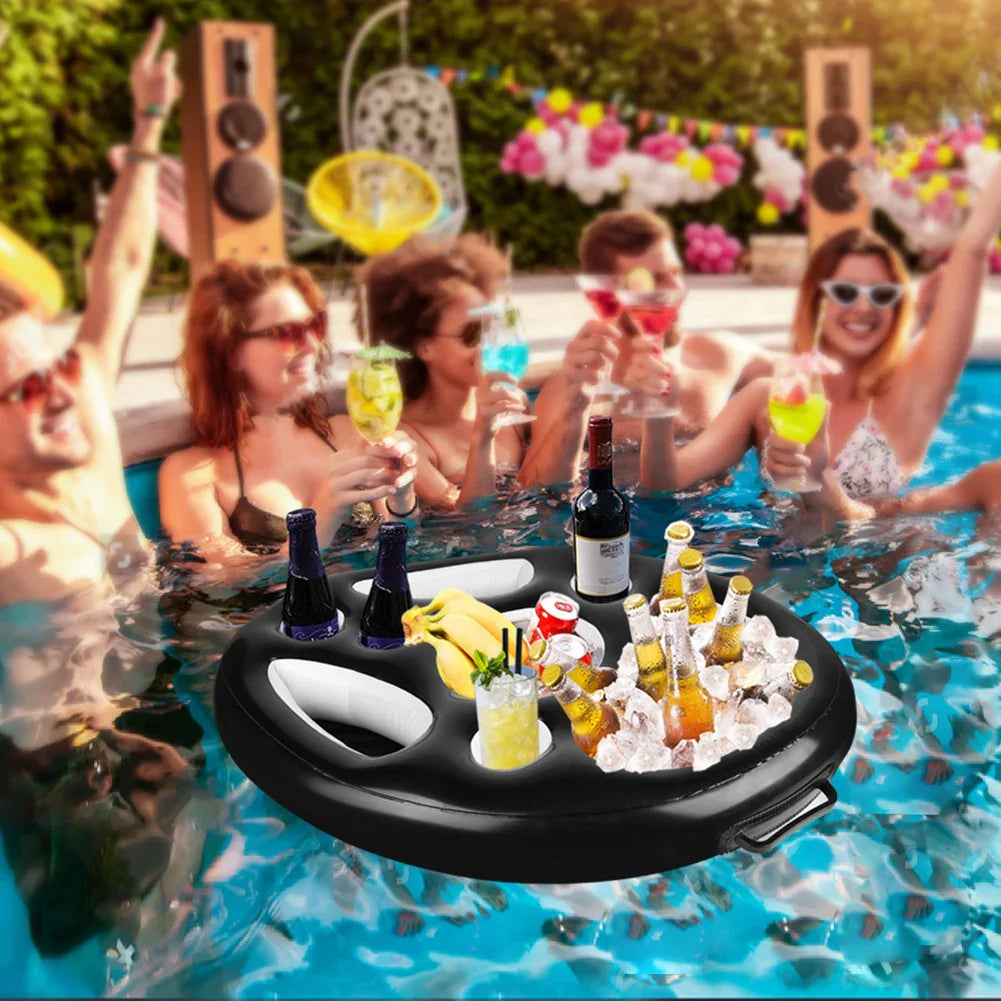 Poolvino Getränkehalter | Aufblasbar & Umweltfreundlich | Anti-Kipp Design | Für Pool & Strand
