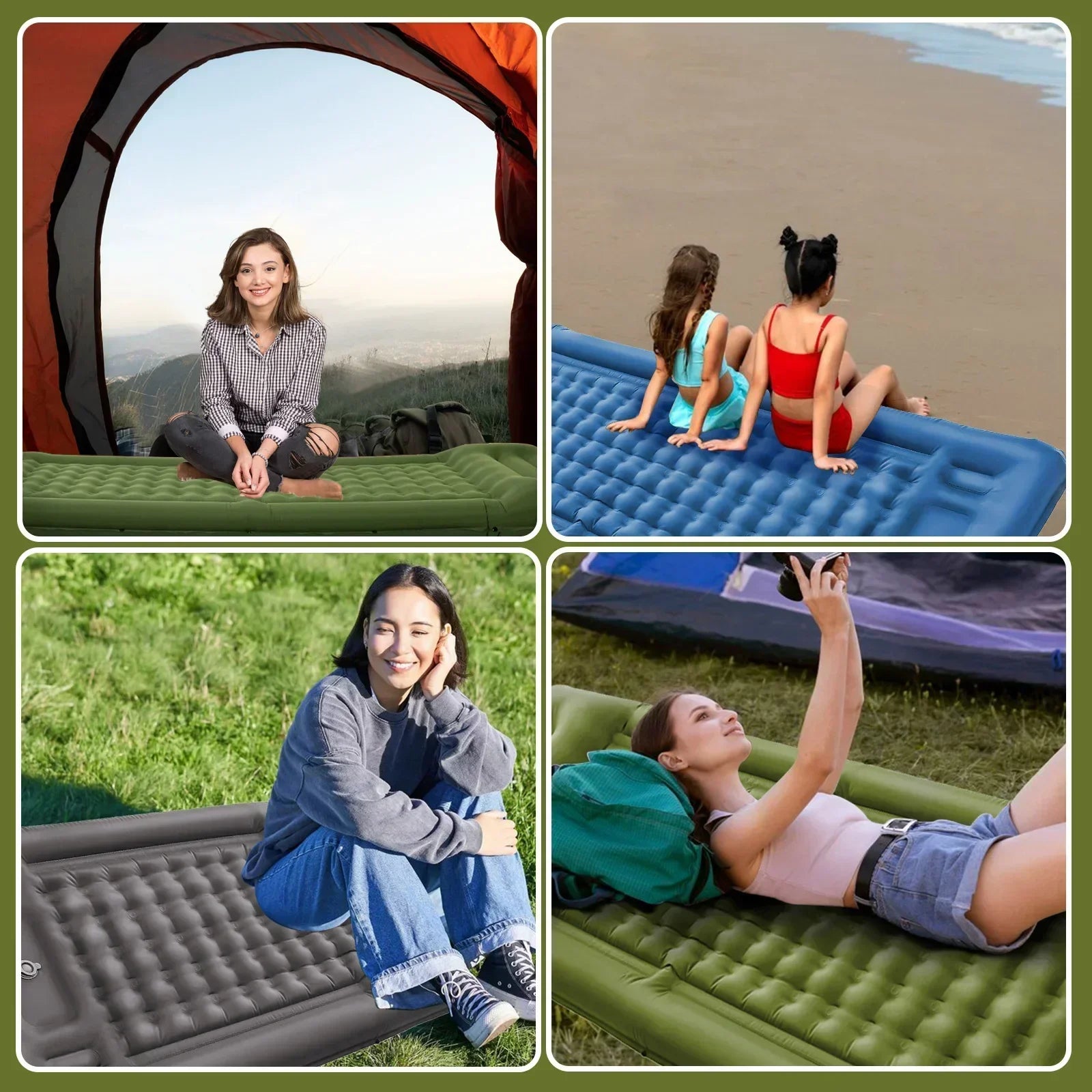 CampEase Premium Isomatte | 12cm dick & integrierte Fußpumpe | Ultraleicht & bis 500kg belastbar | Für Camping, Trekking & Festivals