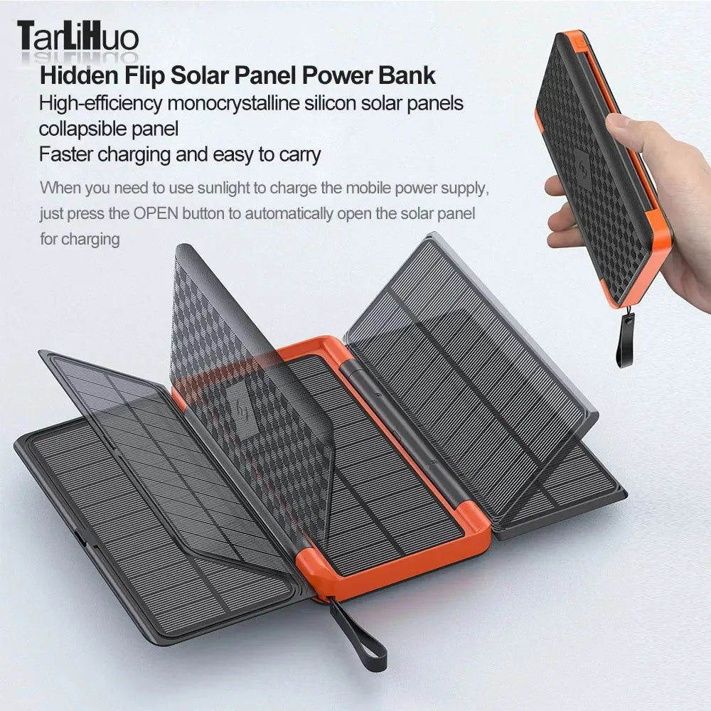 VoltMate Flip 15W Solar Powerbank | Schnellladung & Qi Wireless | Kompakt & Wetterfest