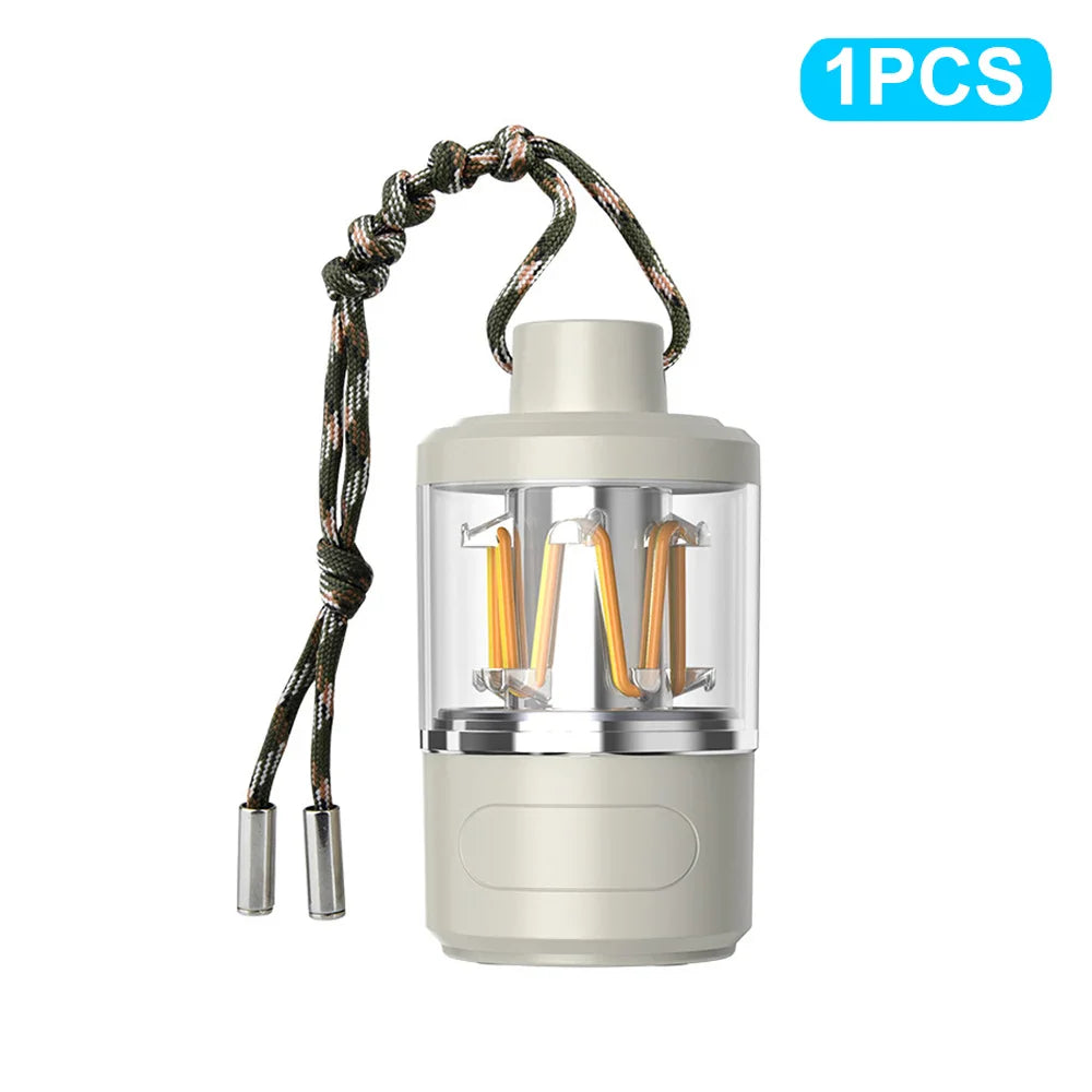 Lumenity Campinglampe | 360° Licht & Powerbank | Solar & USB-C | Kompakt & Wiederaufladbar