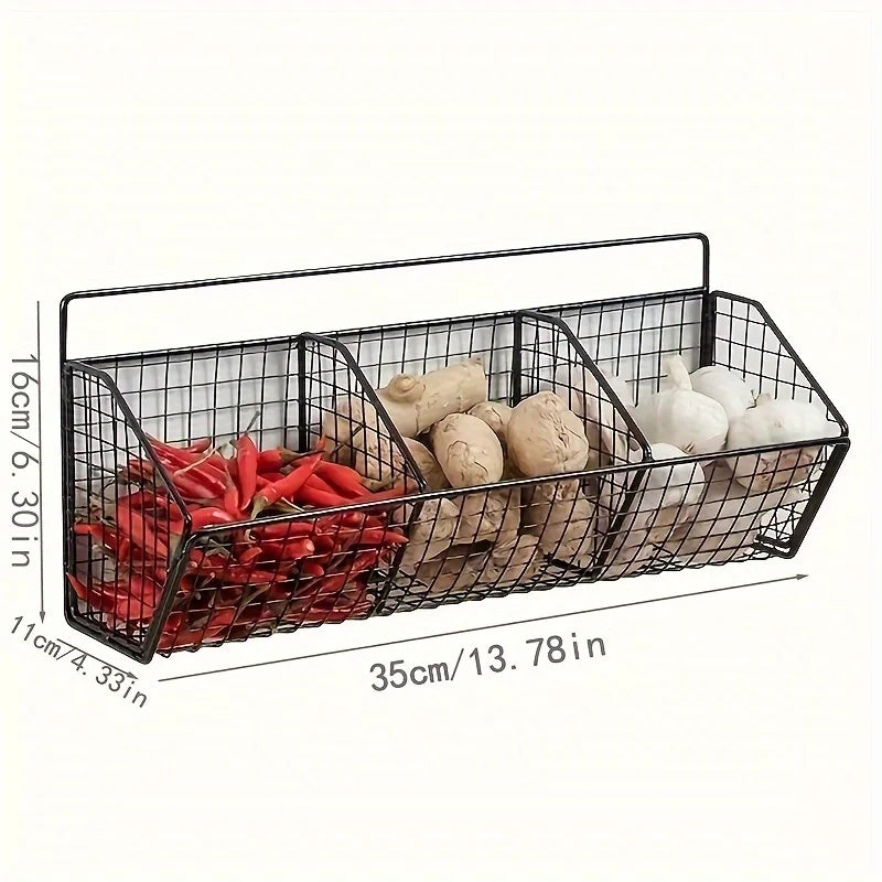 EcoBask | 3in1 Aufbewahrungskorb | Rostfrei & Pflegeleicht | Mit Klebepad