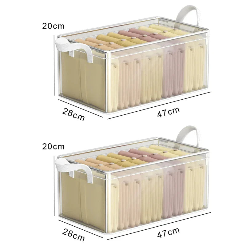 ClearBoxx Aufbewahrungsbox | Transparent & Robustes Design | Faltbar & Platzsparend