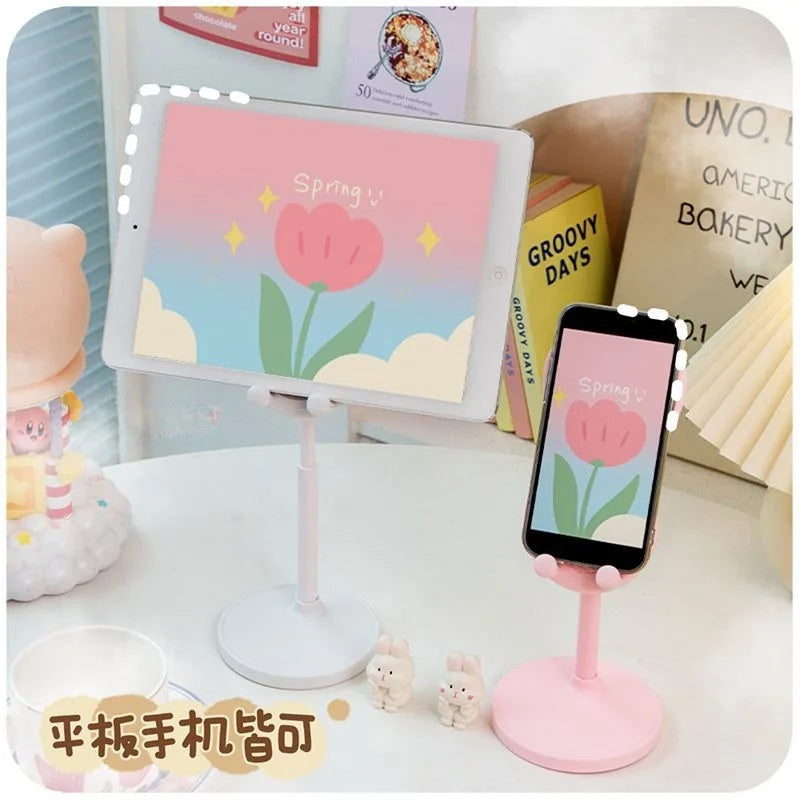 BunnyDock Handyhalter | Höhenverstellbar & Neigbar | Soft-Touch Design | Für Handy & Tablet