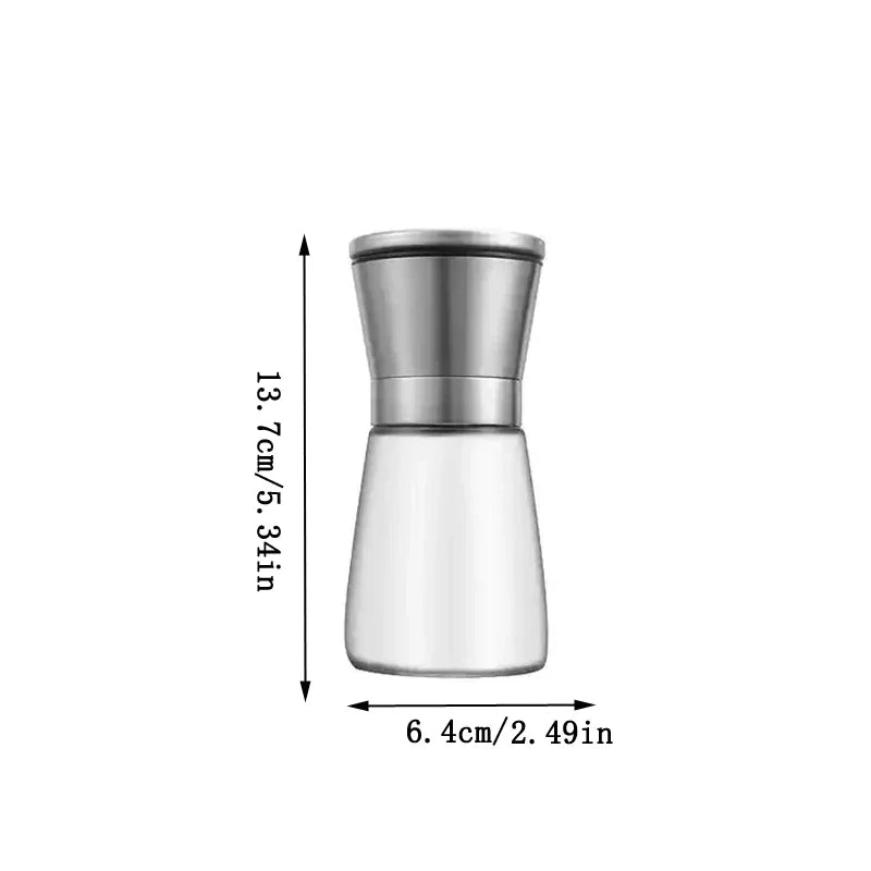 GrindMaster | Gewürzmühle | Einstellbares Mahlwerk | Glas & Edelstahl