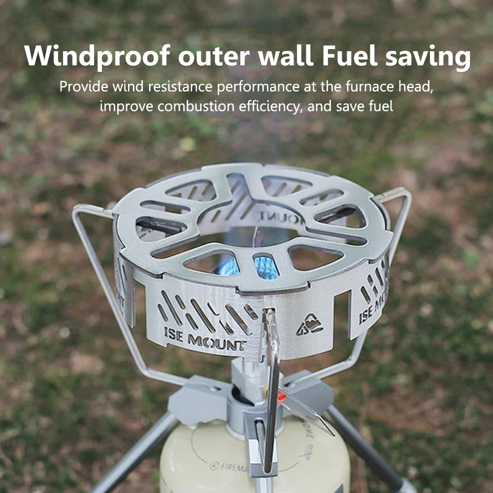 Flamecura Windschutzring | Edelstahl Outdoor-Ring | Größe S & L | Für Gaskocher & Campingflamme