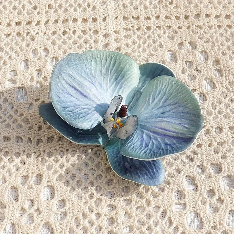 Blossara SilkBloom | Deko-Orchidee Einzelstück | Weiche Blüten in 3D-Optik | Für DIY & Hochzeit | Kein Gießen nötig