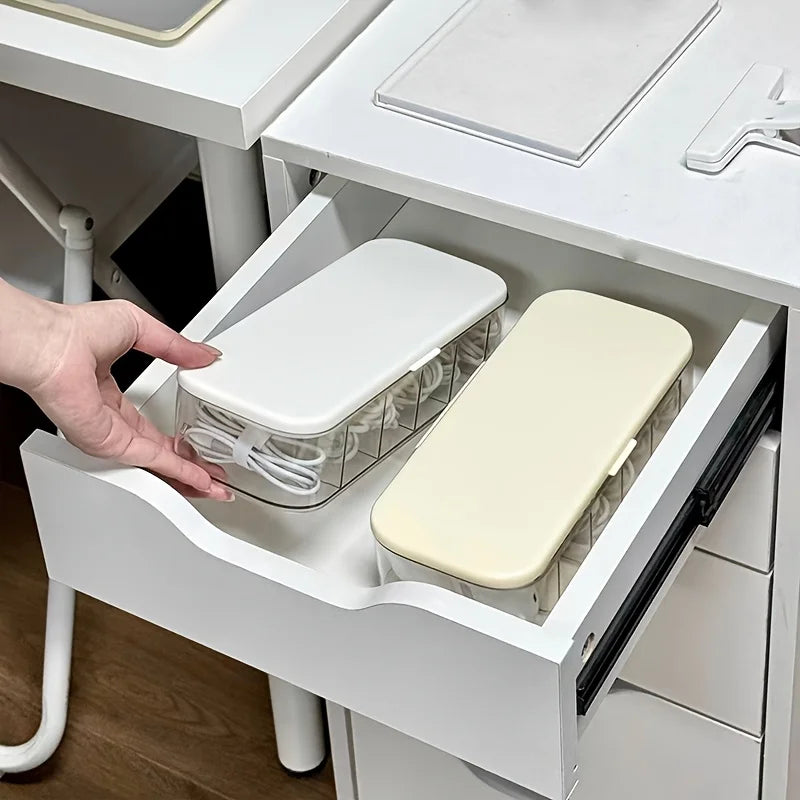 ClearBox Kabel Organizer | Kompakt & Transparent | Für Ladekabel & Zubehör | Ohne Strom