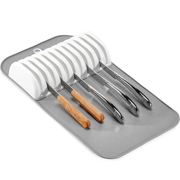 KitchenGuard | Messer-Organizer für Schubladen | Rutschfest, platzsparend & hygienisch | Sichere Aufbewahrung für bis zu 11 Küchenmesser