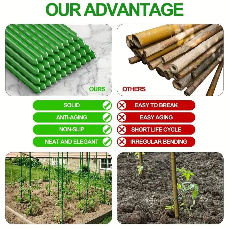 PlantGuard Pro | 20er-Set Pflanzenstützen | Stabil & Vielseitig | Für Tomaten, Gurken & Kletterpflanzen