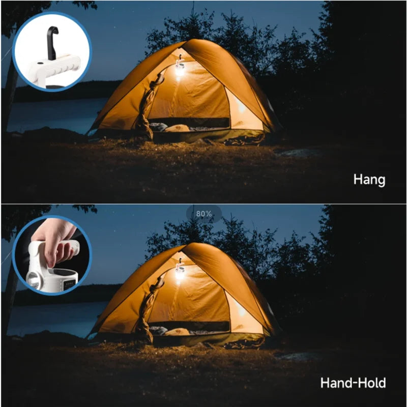 LumaCamp Solar | Multifunktionale Campinglampe | Wiederaufladbar mit USB & Solar | Tragbar und Kompakt