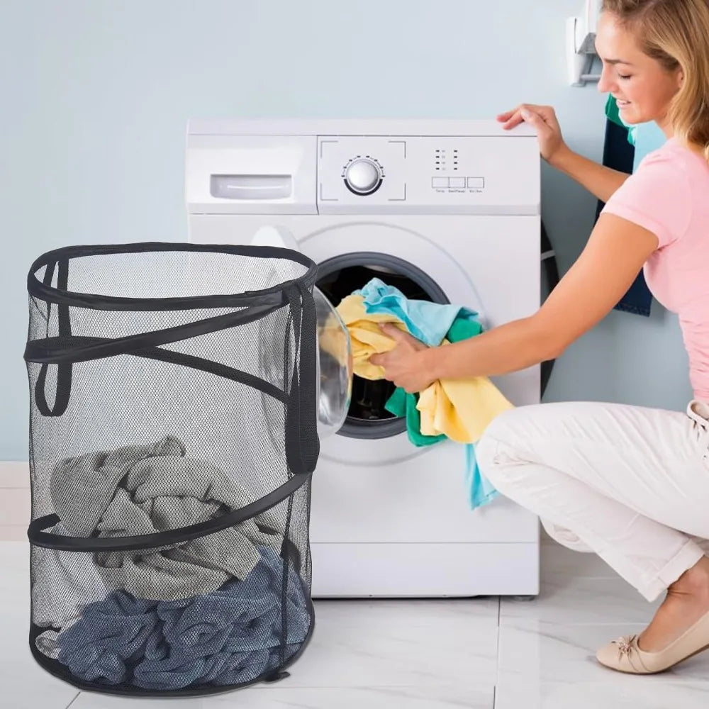 AirFold Hamper | Faltbarer Wäschekorb | Atmungsaktiv & Tragbar | Für Bad & Schlafzimmer