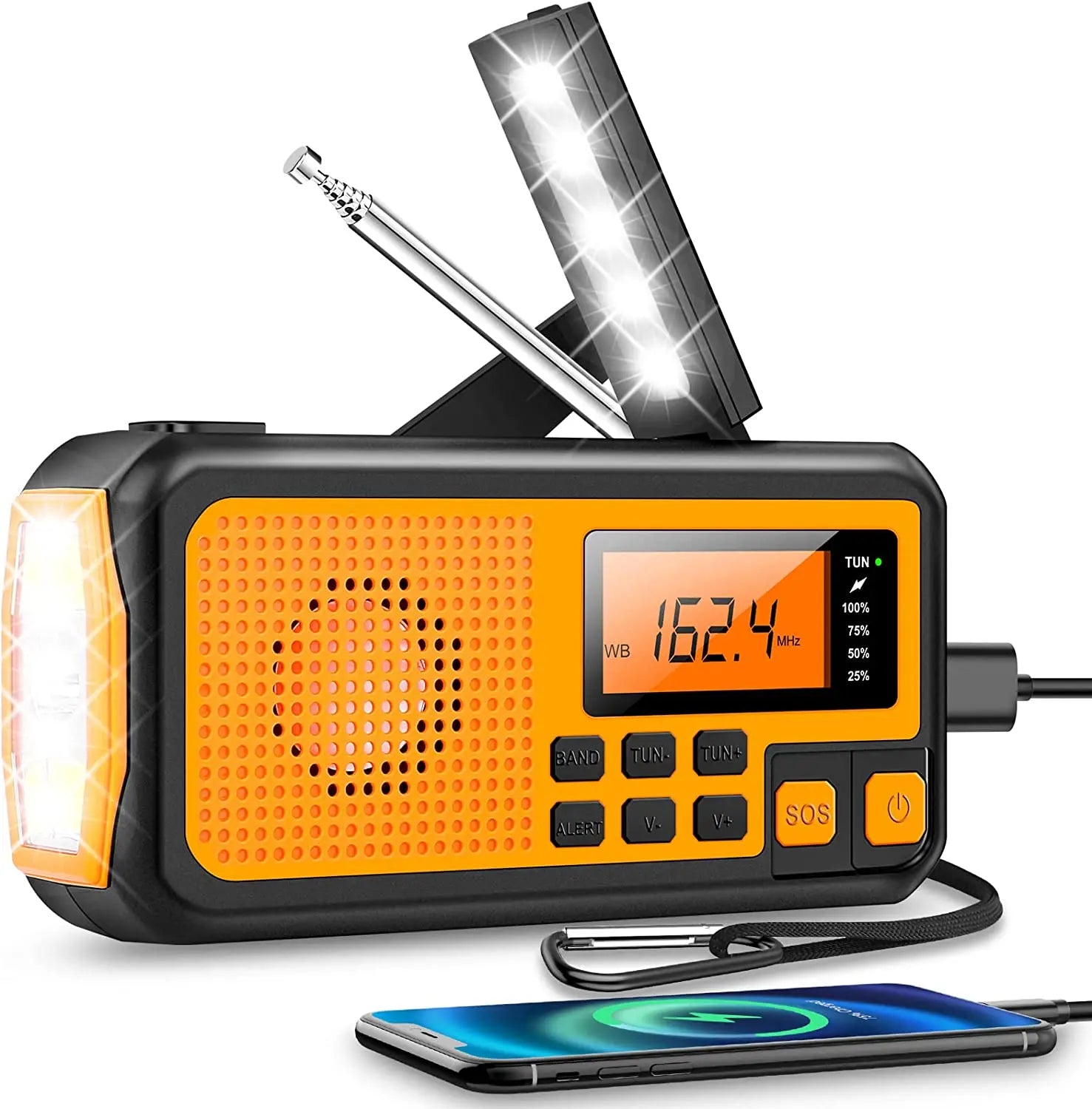 VigiloSafe | Notfallradio | Powerbank | LED-Taschenlampe | SOS-Alarm | Camping & Outdoor