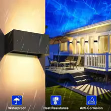 GlowEdge | LED-Wandleuchte | Verstellbarer Lichtkegel | Wetterfest & Energieeffizient