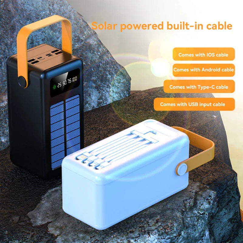 SolarVolt Powerbank | 30,000mAh oder 100,000mAh | Doppelte Schnellladeports | Outdoorfreundlich mit LED