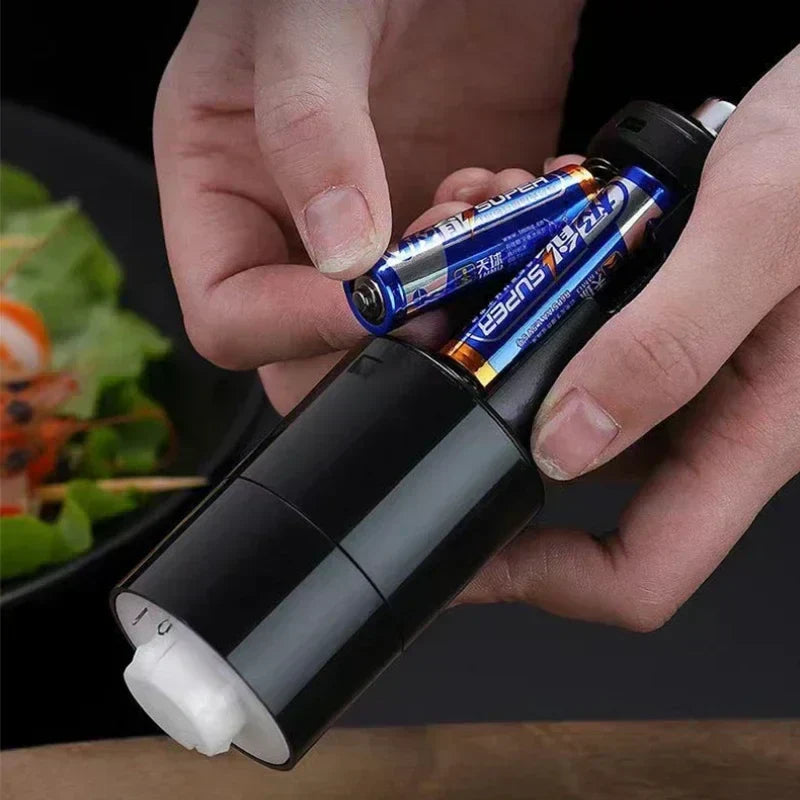 Flavorix Gewürzmühle | Einstellbar & Kabellos | Mit LED-Licht | Edelstahl-Design
