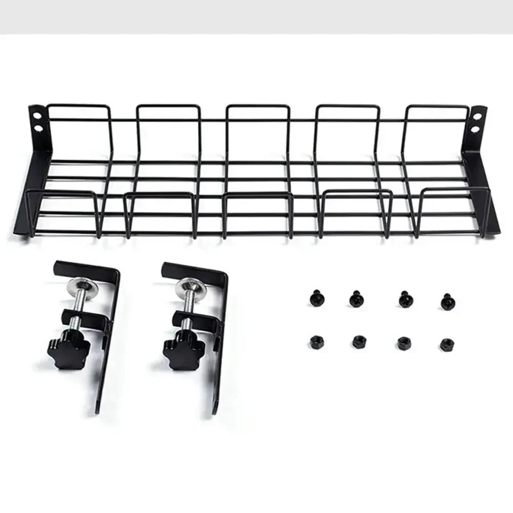 Ordix Kabelhalterung | Metall Kabelwanne | Für Schreibtisch & Büro | 40,5x13x16cm Schwarz