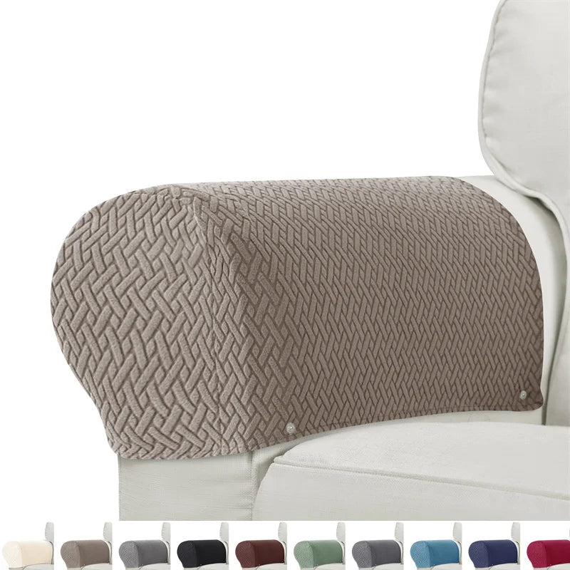 2-teiliges Set Armlehnenbezüge für Sessel & Sofa Armluxe | Jacquard-Stoff | Staub- und Schmutzschutz | Waschbar & Rutschfest