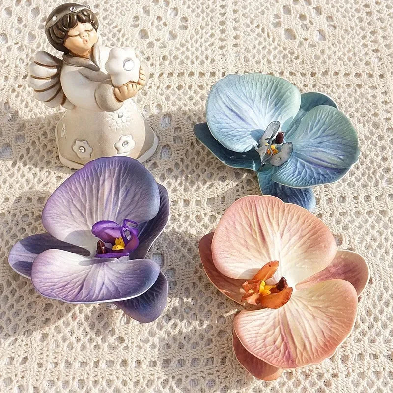 Blossara SilkBloom | Deko-Orchidee Einzelstück | Weiche Blüten in 3D-Optik | Für DIY & Hochzeit | Kein Gießen nötig