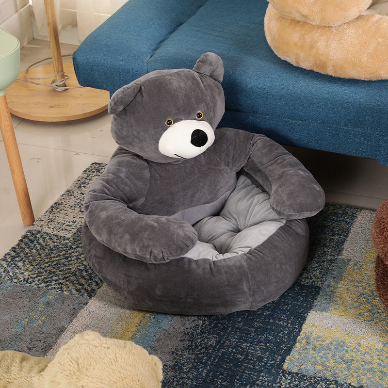 CuddleCub™ - Winter-Hundebett aus Plüsch in Bärenform [Letzter Tag Rabatt]