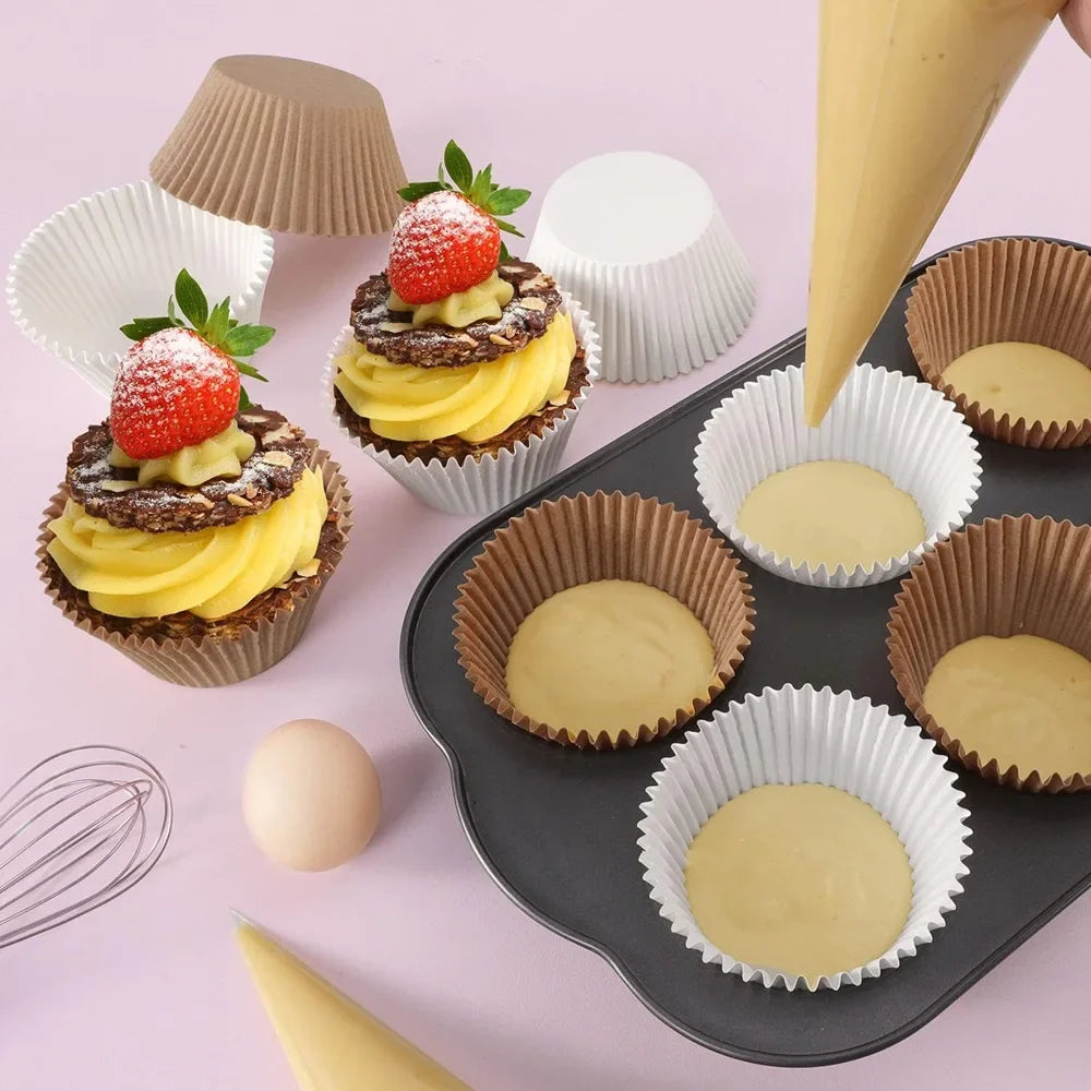 BakePro MiniSet | Papierförmchen | Lebensmittelecht & Hitzebeständig | 200 Stück