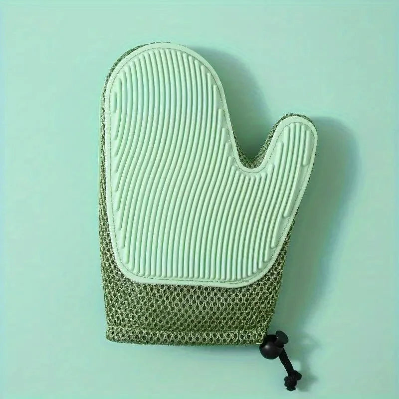 Groomio | Pflegehandschuh 2-in-1 | Silikon-Noppen & waschbar | Katzen, Hunde & Möbel