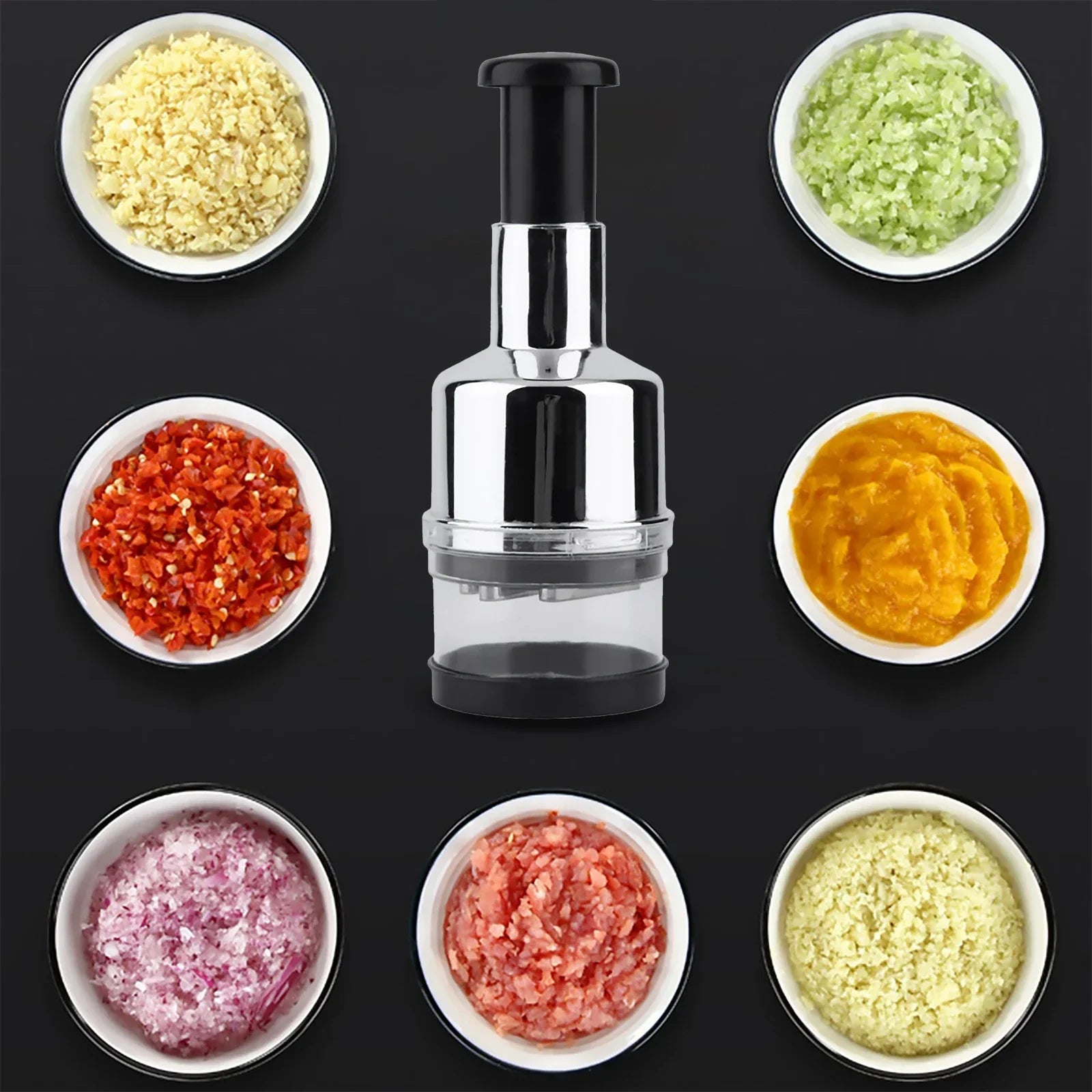 ChopMaster | Zwiebel- & Gemüsehacker | Edelstahlklingen | Für Küche & Dips