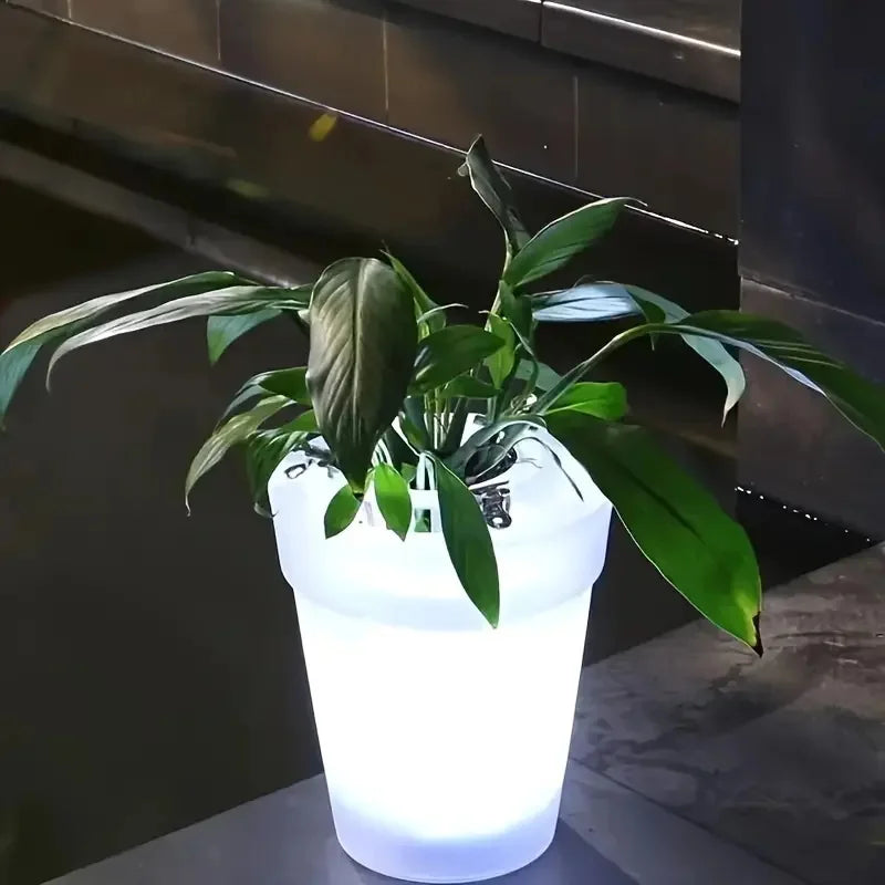 Lunaflare | Solar Blumentopf | LED Pflanzenbeleuchtung | Für Garten & Balkon