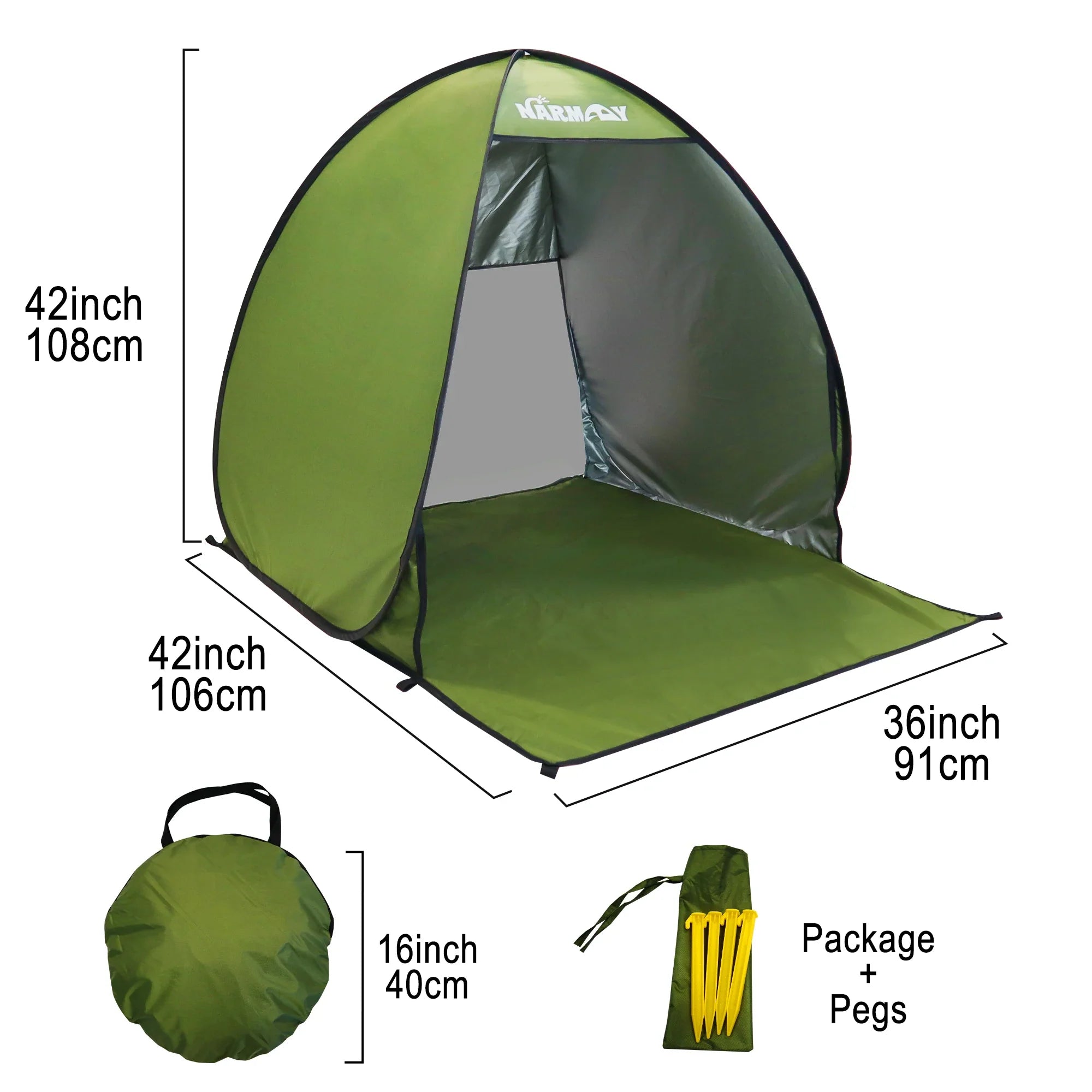 Zeltria Pop-Up Strandzelt | UV-Schutz | Wasserdicht | 2–3 Personen | Kompakt & Schnell Aufgebaut