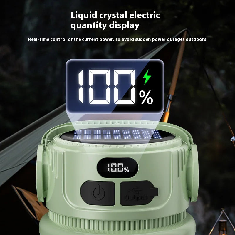 LumaGlow Solar Camping Light | 6 Light Modes | Portable & Rechargeable