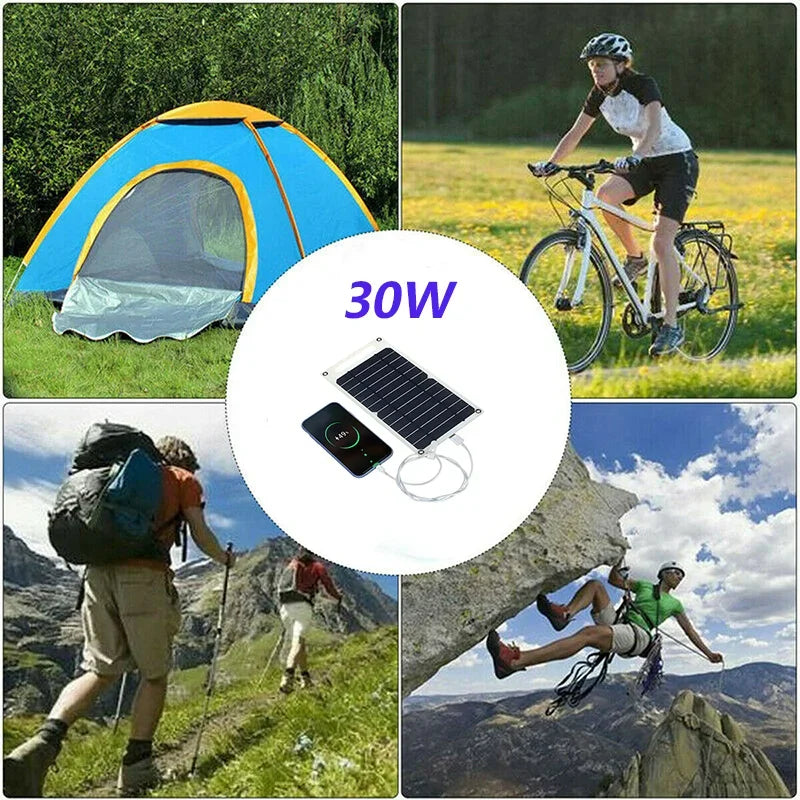 PowerSun 30W Solarpanel | Tragbar & Wasserdicht | Ideal für Reisen & Outdoor
