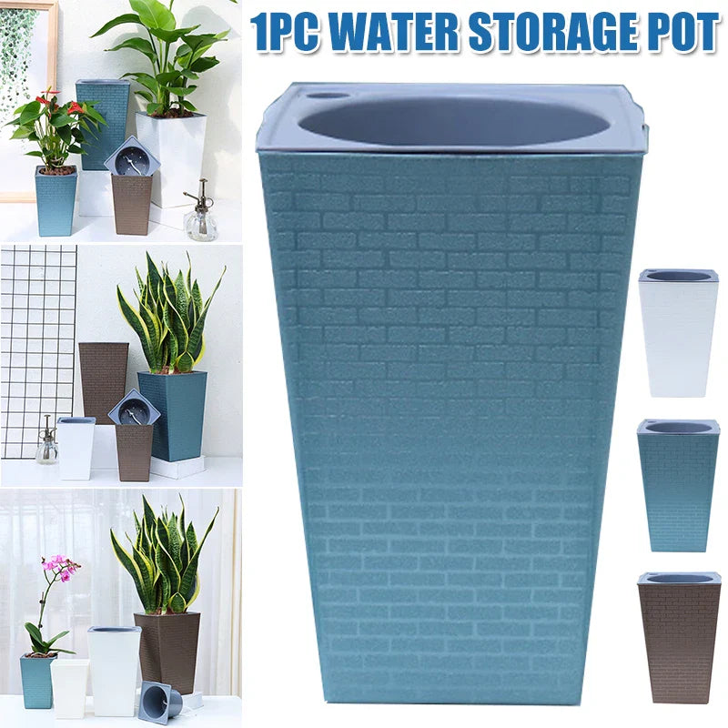 Bricksy Planter | Ziegelstein-Design Pflanzkasten | Selbstbewässernd mit Baumwollseil | Für Pflanzen & Deko | Modern & Langlebig