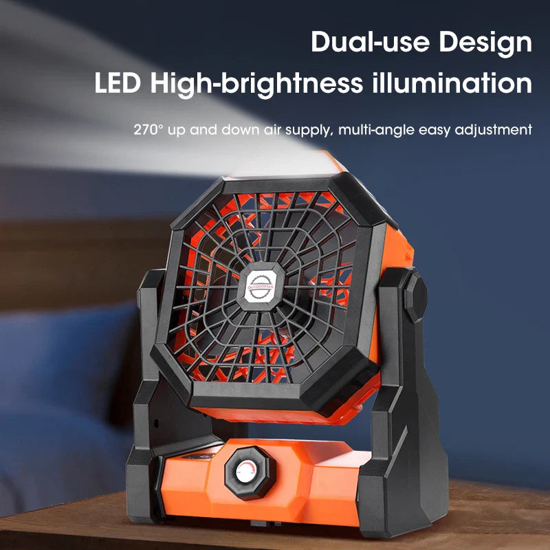 LumoFan Pro | Camping-Ventilator mit LED | 7800 mAh Akku | USB Wiederaufladbar
