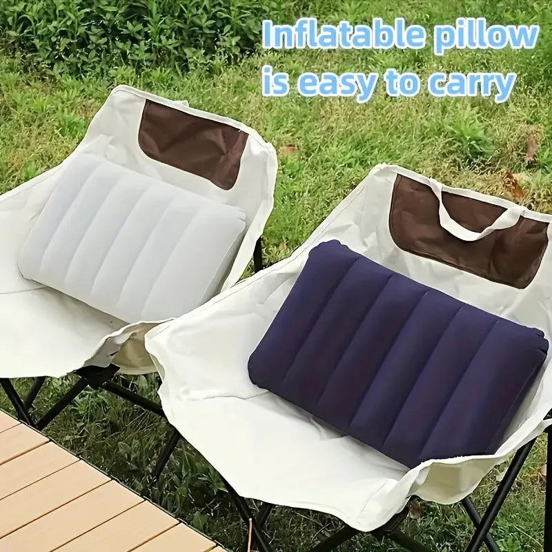 Napvoy Aufblasbares Reisekissen | Faltbar & Leicht | 47×30 cm Komfort | Für Camping & Flugreisen