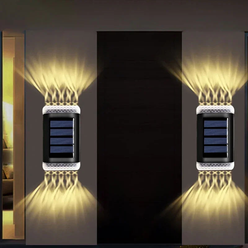 EcoBeam LED-Wandleuchte | Warmweißes Licht | Solarenergie | Wetterfest | Elegantes Design