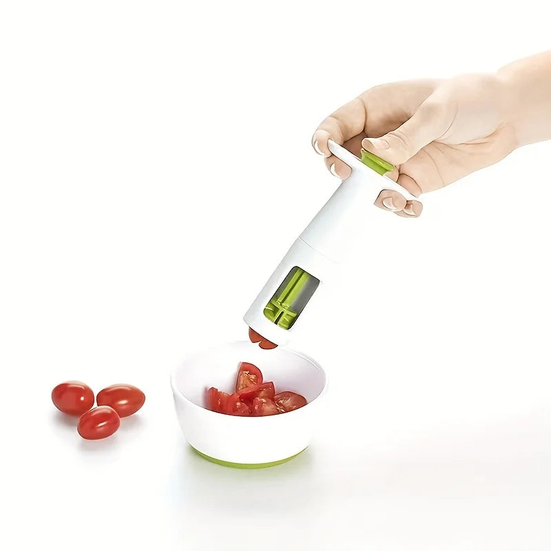 FruitSlice Pro | Obstschneider | Sicher & Schnell | Für Trauben, Tomaten & Kleinfrüchte