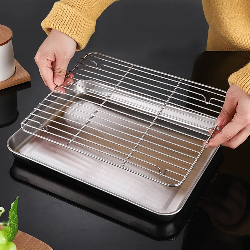 BakeMaster Stainless Steel Baking Set | Non-Stick & Easy Clean | Oven, BBQ & Grill Ready