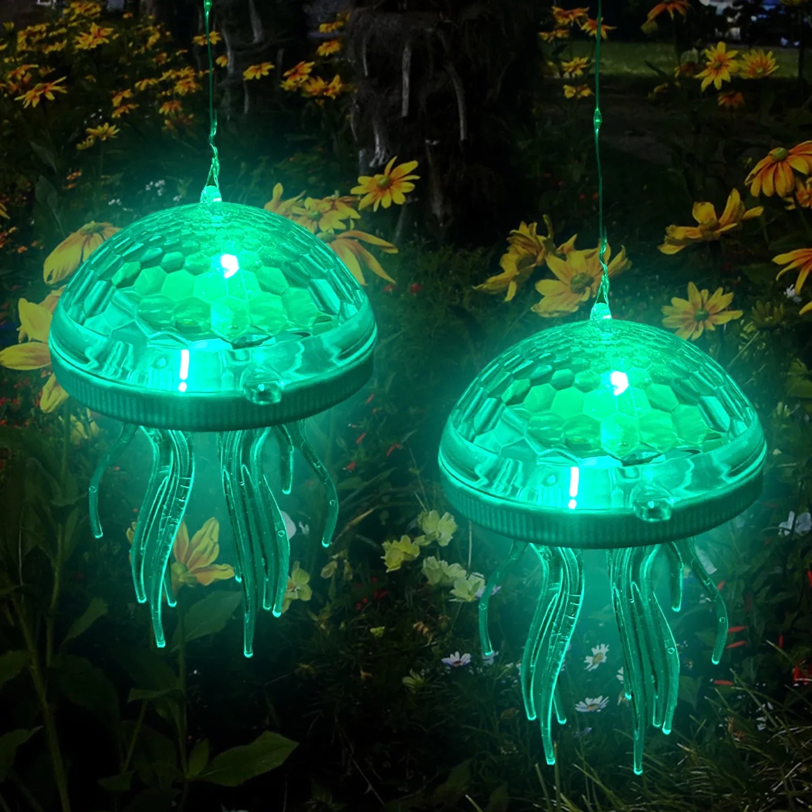 GlowJelly Solarleuchte | RGB-Farbwechsel | Solarbetrieben | Wasserdicht | Hängendes Design