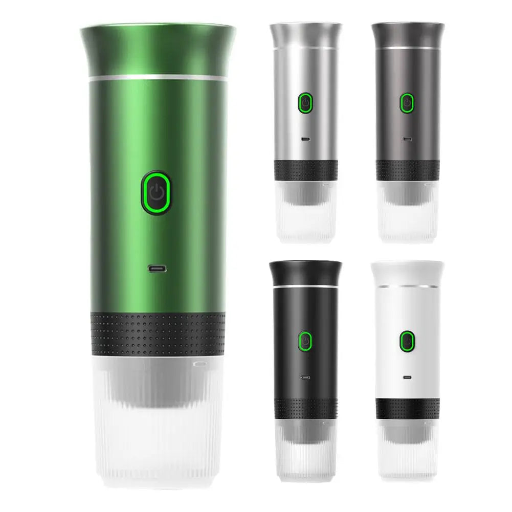 CafeGo | Kabellose Espressomaschine | 3-in-1 Funktion für Kapseln & Kaffeepulver | Tragbar für Reisen & Camping