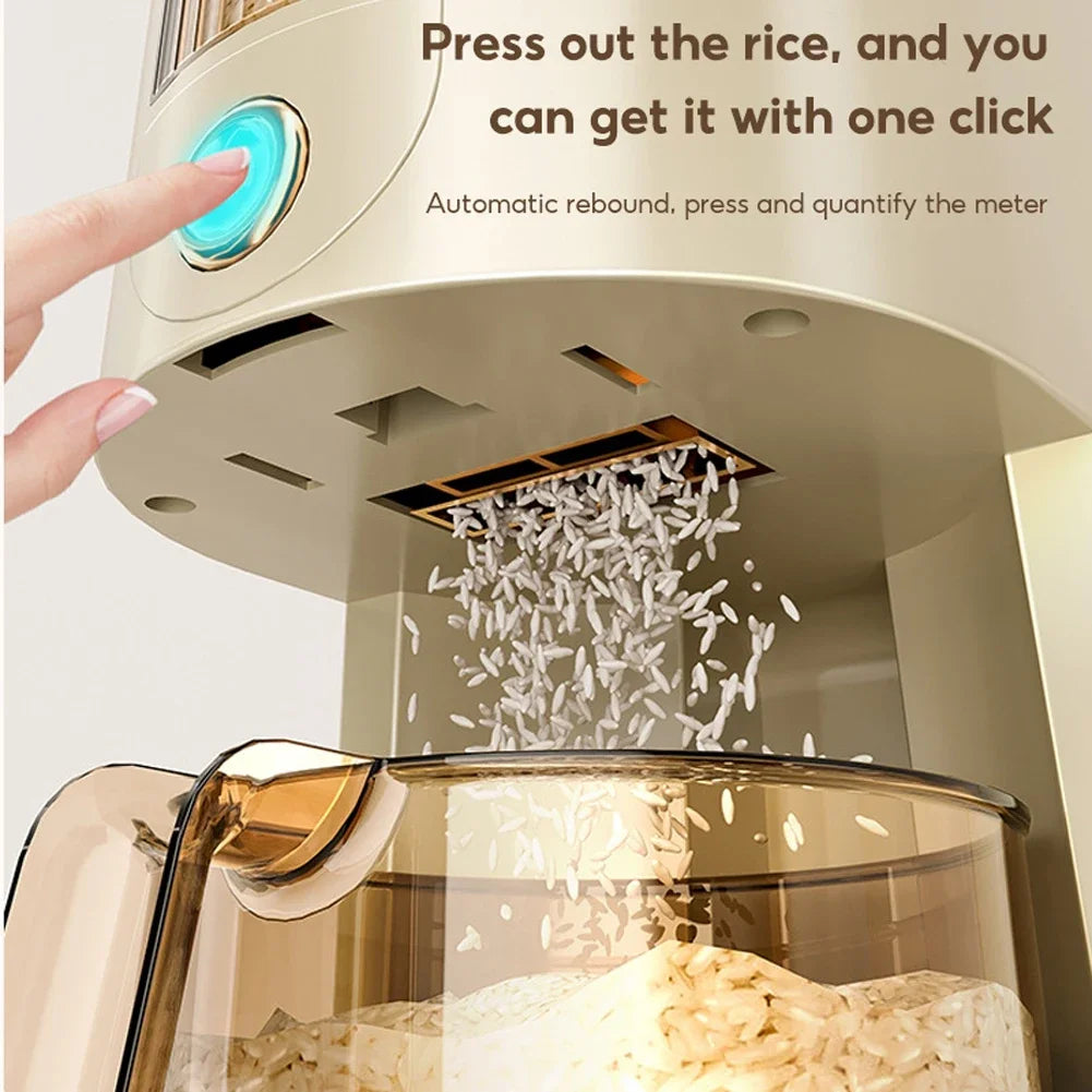 GrainSafe | Automatischer Reisspender | Hygienisch & Luftdicht | Mit Integriertem Schädlingsschutz | Für Reis, Getreide & Mehr