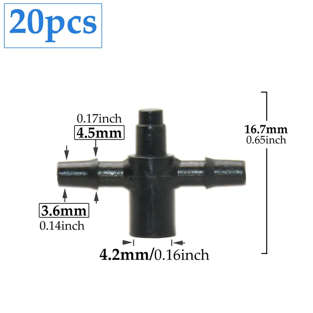 HydroLink SplitConnect | 2-Wege Tropfbewässerungs-Verbinder | Für 3/5 mm Systeme | Druckfest & Vielseitig