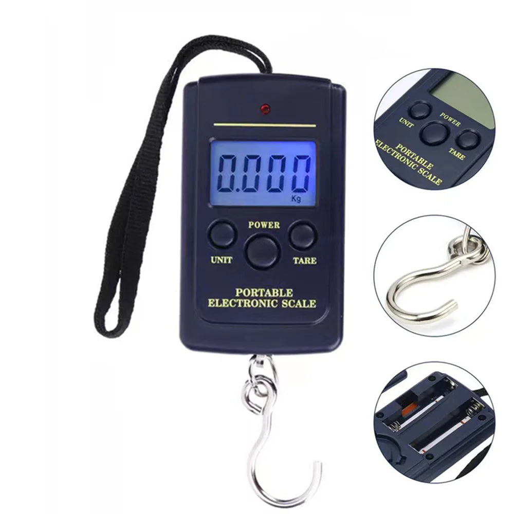 WeighMax | Digitale Hängewaage | Kompakt & Präzise | Bis 40 kg | LCD-Display